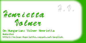 henrietta volner business card